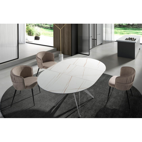 HERRERA exkluzív kerámia bővíthető étkezőasztal - 120/170cm