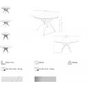 HERRERA exkluzív kerámia bővíthető étkezőasztal - 120/170cm