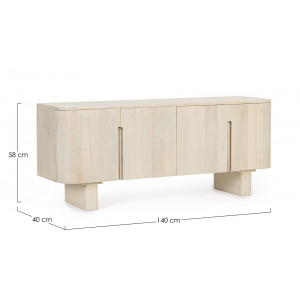 SERGIO modern mangófa TV-szekrény - 140cm