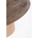 NOVELLA kerek mangófa dohányzóasztal - 86cm - barna