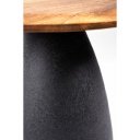 NOVELLA kerek mangófa dohányzóasztal - 86cm - fekete