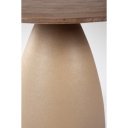 NOVELLA kerek mangófa lerakóasztal - 50cm - barna