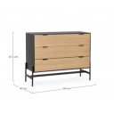 GREENVILLE design fiókos komód - 104cm