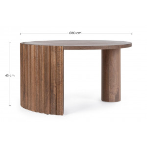 ORISSA mangófa dohányzóasztal - 80cm