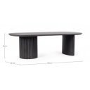 ORISSA BLACK mangófa dohányzóasztal - 130cm