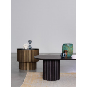 ORISSA BLACK mangófa dohányzóasztal - 130cm