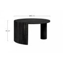 ORISSA BLACK mangófa dohányzóasztal - 80cm