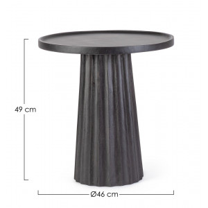 ORISSA BLACK mangófa lerakóasztal - 46cm