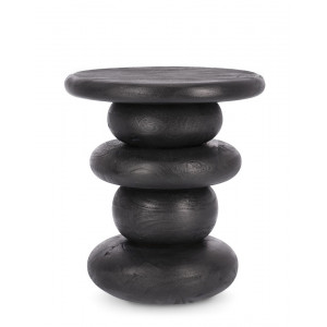 ZEN BLACK mangófa lerakóasztal - 40cm BIZZOTTO