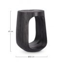 ZEN-II BLACK mangófa lerakóasztal - 33cm