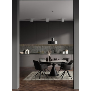 TORRES design bővíthető kerámia étkezőasztal - 85-130cm - antracit BIZZOTTO