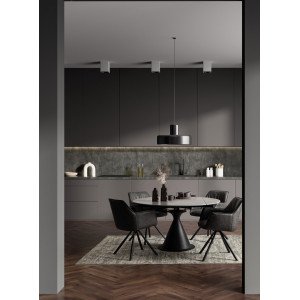 TORRES design bővíthető kerámia étkezőasztal - 85-130cm - antracit BIZZOTTO