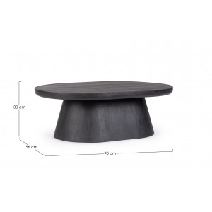 SANNITA mangófa dohányzóasztal - 90cm