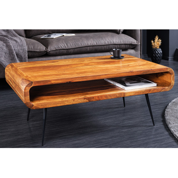 OMEGA tömör rózsafa dohányzóasztal - 90cm