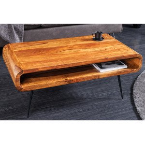 OMEGA tömör rózsafa dohányzóasztal - 90cm INVICTA