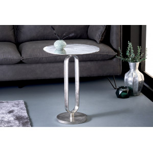 MATISSE elegáns fém lerakóasztal - 60cm - ezüst INVICTA