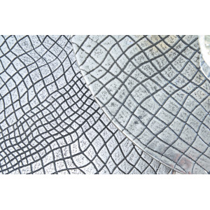 NILOTIC design fém dohányzóasztal szett- ezüst