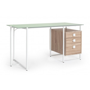 CARDOSO modern íróasztal - 142cm - tölgy BIZZOTTO