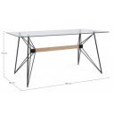 PRIMARY modern üveg íróasztal - 160cm