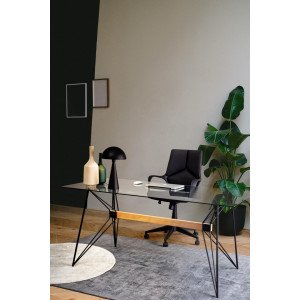 PRIMARY modern üveg íróasztal - 160cm BIZZOTTO
