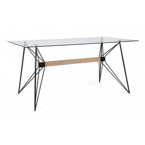 PRIMARY modern üveg íróasztal - 160cm BIZZOTTO
