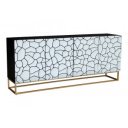 VULCANO modern mangófa komód- 177cm - fehér