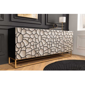 VULCANO modern mangófa komód- 177cm - fehér