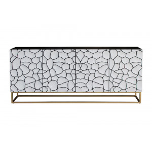VULCANO modern mangófa komód- 177cm - fehér