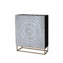 ZEN CIRCLE modern mangófa szekrény - 120cm - fehér