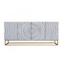 ZEN CIRCLE modern mangófa komód- 177cm - fehér