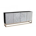 ZEN CIRCLE modern mangófa komód- 177cm - fehér