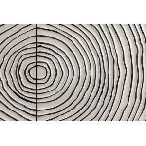 ZEN CIRCLE modern mangófa komód- 177cm - fehér