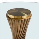 MONZON prémium kerek étkezőasztal - dió - 130cm