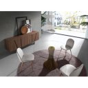 MONZON prémium kerek étkezőasztal - dió - 130cm