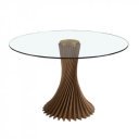 MONZON prémium kerek étkezőasztal - dió - 130cm