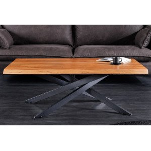 MASSIVE tömör akác dohányzóasztal - 110cm INVICTA