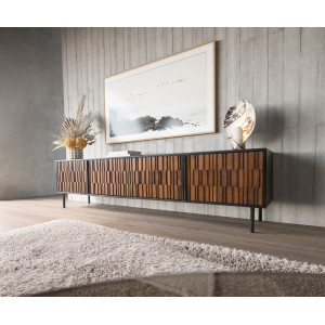 KOESTNER-II prémium rózsafa TV-szekrény - 200cm bútor