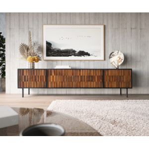 KOESTNER-II prémium rózsafa TV-szekrény - 200cm bútor