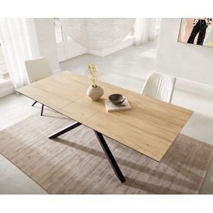 HERMES prémium kerámia étkezőasztal - 180-220cm - tölgy