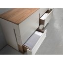 SALAR exkluzív fiókos komód- dió/szürke - 135cm