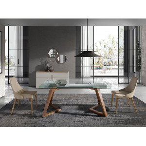 FONDON design bővíthető üveg étkezőasztal - 160-240cm ANGEL CERDA