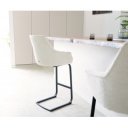 HARMONIA prémium bárszék - fehér bouclé