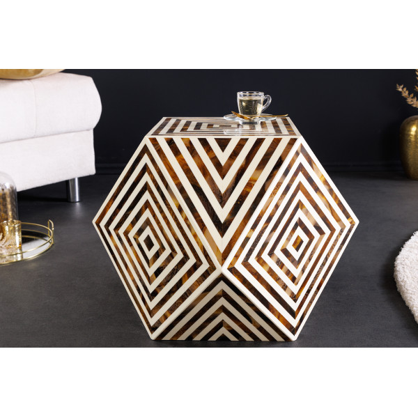 BONE DIAMOND exkluzív dohányzóasztal - 60cm