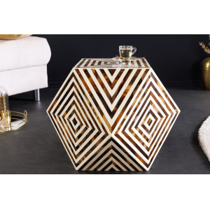 BONE DIAMOND exkluzív dohányzóasztal - 60cm INVICTA