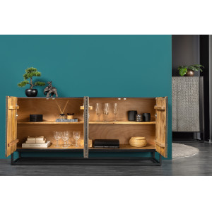 NILOTIC modern mangófa komód - 177cm - szürke