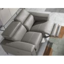PIZARRA prémium bőr relax kanapé - 3 személyes - szürke