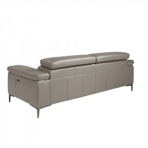 PIZARRA prémium bőr relax kanapé - 3 személyes - szürke