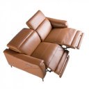 PICASSENT prémium bőr relax kanapé - 3 személyes - barna