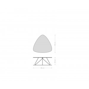 HOGAN prémium kerámia dohányzóasztal - tölgy - 88cm