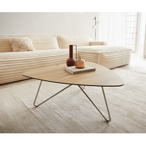 HOGAN prémium kerámia dohányzóasztal - tölgy - 88cm DELIFE